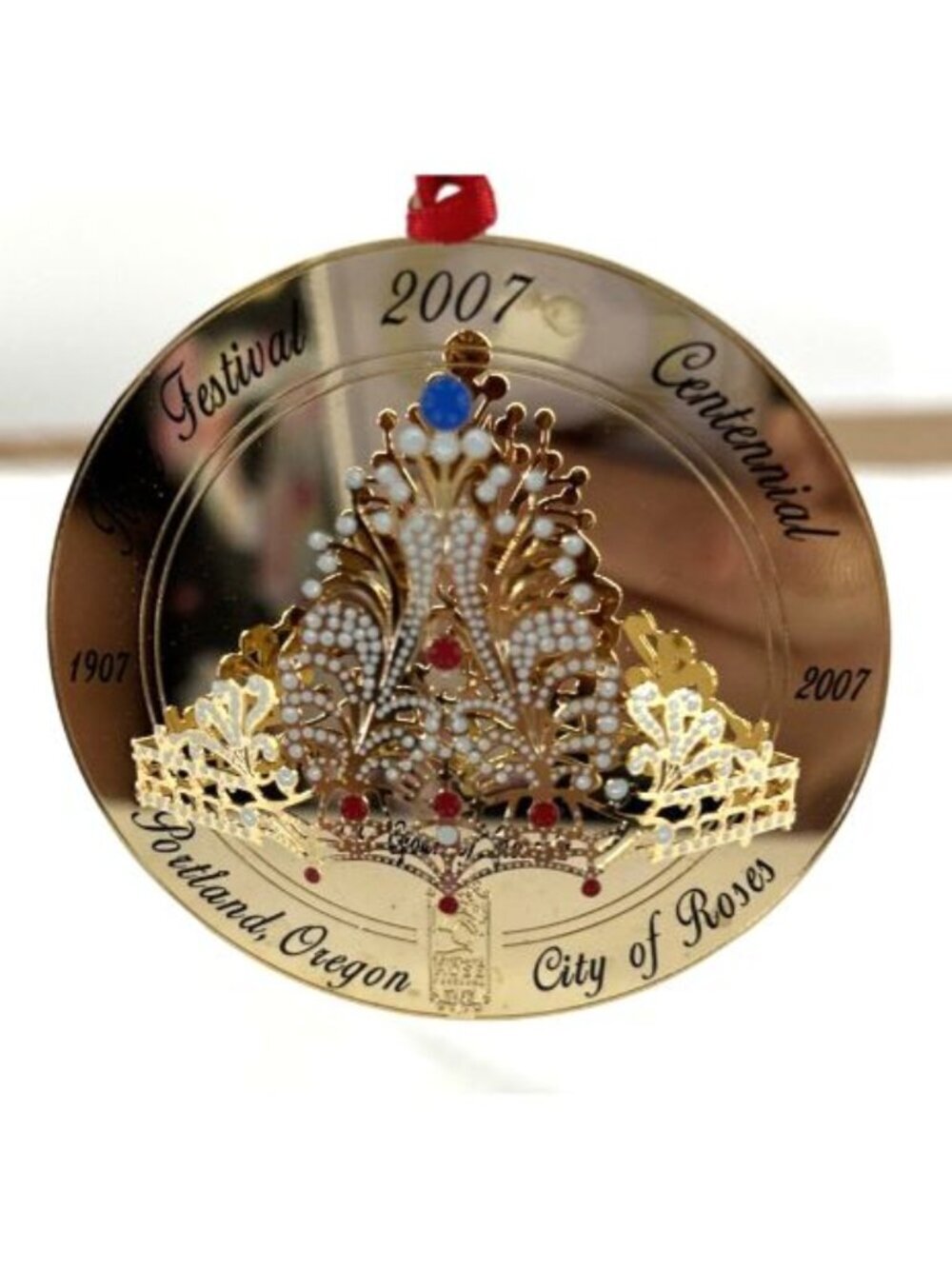 The Portland Ornament Rose Festival Centennial Crown of Rosaria 24k 2007